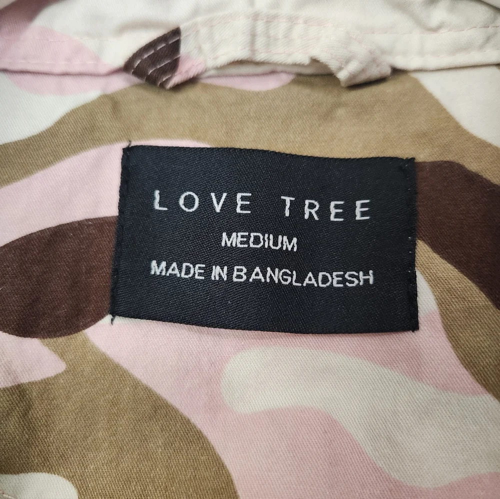Love Tree Pink Camo Utility Jacket Size M